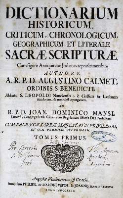 Bild Nr.1: 128-340 Calmet,A.: (Alte Drucke, Handschriften und Theologie)