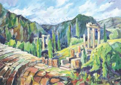 Bild Nr.1: 128-3677 Hügelige Ruinenlandschaft: (Ausland, Libanon)
