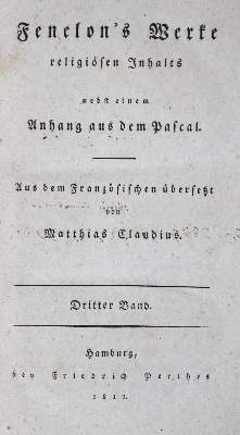 Bild Nr.1: 128-380 Fenelon,(F.de Salignac de la Mothe).: (Alte Drucke, Handschriften und Theologie)
