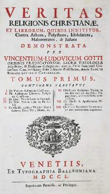 Bild Nr.1: 128-397 Gotti,V.L.: (Alte Drucke, Handschriften und Theologie)