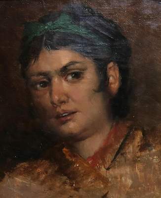Bild Nr.1: 128-4135 Frauenportrait.: (Künstlergraphik)