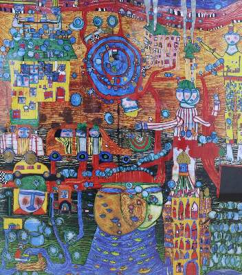 Bild Nr.3: 128-4239 Hundertwasser, Friedensreich: (Künstlergraphik)