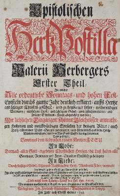 Bild Nr.1: 128-432 Herberger,V.: (Alte Drucke, Handschriften und Theologie)