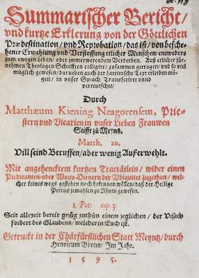 Bild Nr.2: 128-456 Kiening,M.: (Alte Drucke, Handschriften und Theologie)