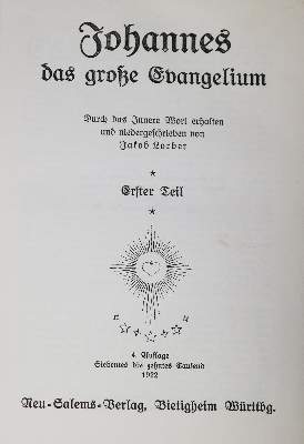 Bild Nr.1: 128-477 Lorber,J.: (Alte Drucke, Handschriften und Theologie)