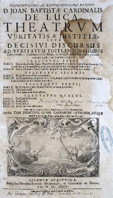 Bild Nr.1: 128-486 Luca,J.B.de.: (Alte Drucke, Handschriften und Theologie)