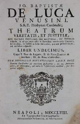 Bild Nr.1: 128-487 Luca,J.B.de.: (Alte Drucke, Handschriften und Theologie)