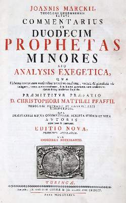 Bild Nr.1: 128-494 Marckius,J.: (Alte Drucke, Handschriften und Theologie)