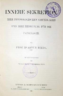 Bild Nr.1: 128-5 Biedl,A.: (Aus der Sammlung Professor Dr.Dr.Johannes Büttner Teil 1)