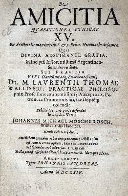 Bild Nr.1: 128-521 Moscherosch,J.M.: (Alte Drucke, Handschriften und Theologie)