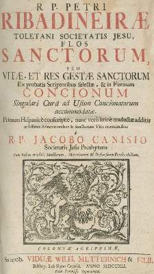 Bild Nr.1: 128-554 Ribadeneyra,P.: (Alte Drucke, Handschriften und Theologie)