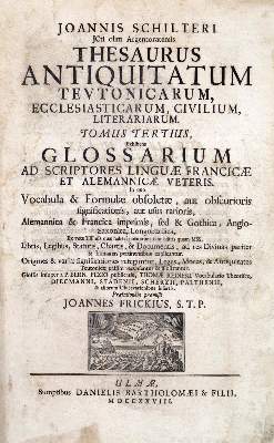 Bild Nr.1: 128-574 Schilter,J.: (Alte Drucke, Handschriften und Theologie)