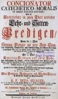 Bild Nr.1: 128-582 Seeauer,B.: (Alte Drucke, Handschriften und Theologie)