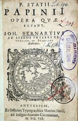 Bild Nr.1: 128-589 Statius,P.P.: (Alte Drucke, Handschriften und Theologie)