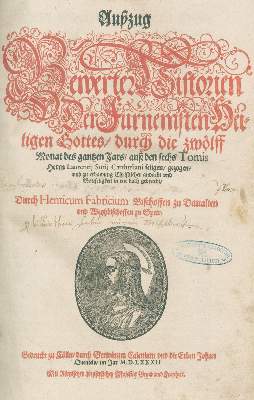 Bild Nr.1: 128-597 Surius,L. u. H.Fabricius.: (Alte Drucke, Handschriften und Theologie)
