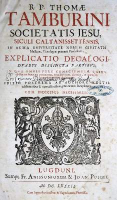 Bild Nr.1: 128-599 Tamburini,T.: (Alte Drucke, Handschriften und Theologie)