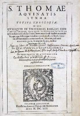 Bild Nr.1: 128-603 Thomas von Aquin.: (Alte Drucke, Handschriften und Theologie)