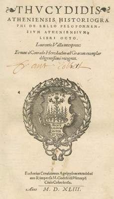 Bild Nr.1: 128-604 Thucydides.: (Alte Drucke, Handschriften und Theologie)