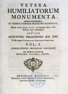Bild Nr.1: 128-605 Tiraboschi,G.: (Alte Drucke, Handschriften und Theologie)