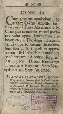 Bild Nr.1: 128-607 (Abraham a Santa Clara, d.i. U.Megerle.: (Totentanz)