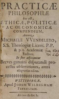 Bild Nr.1: 128-614 Wendeler,M.: (Alte Drucke, Handschriften und Theologie)