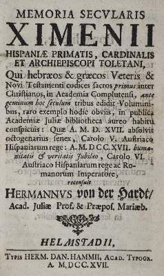 Bild Nr.1: 128-616 Hardt,H.v.d.: (Ximenius de Rada)