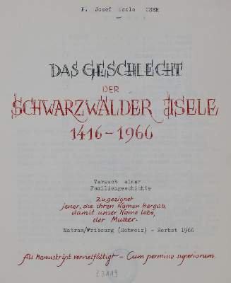 Bild Nr.1: 128-623 Isele,J.: (Genealogie und Heraldik)