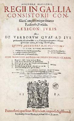Bild Nr.1: 128-676 Brisson,B.: (Juridica und Kriminologie)