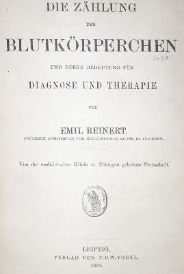 Bild Nr.1: 128-69 Reinert,E.: (Aus der Sammlung Professor Dr.Dr.Johannes Büttner Teil 1)