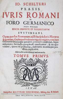 Bild Nr.1: 128-698 Schilter,J.: (Juridica und Kriminologie)