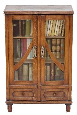 Bild Nr.1: 128-757 Miniatur-Bücherschränkchen,: (Miniaturbücher)