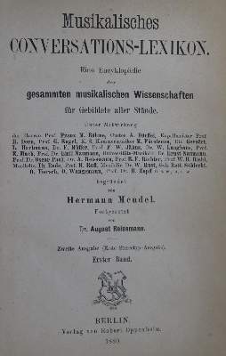 Bild Nr.1: 128-770 Mendel,H. u. A.Reissmann.: (Musik)