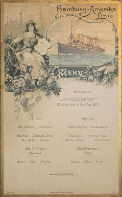 Bild Nr.1: 128-876 Speisekarten.: (Küche und Haushalt, Gaststätten-Hotellerie)