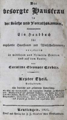 Bild Nr.1: 128-907 Grebitz,C.E.: (Küche und Haushalt, Kochbücher)