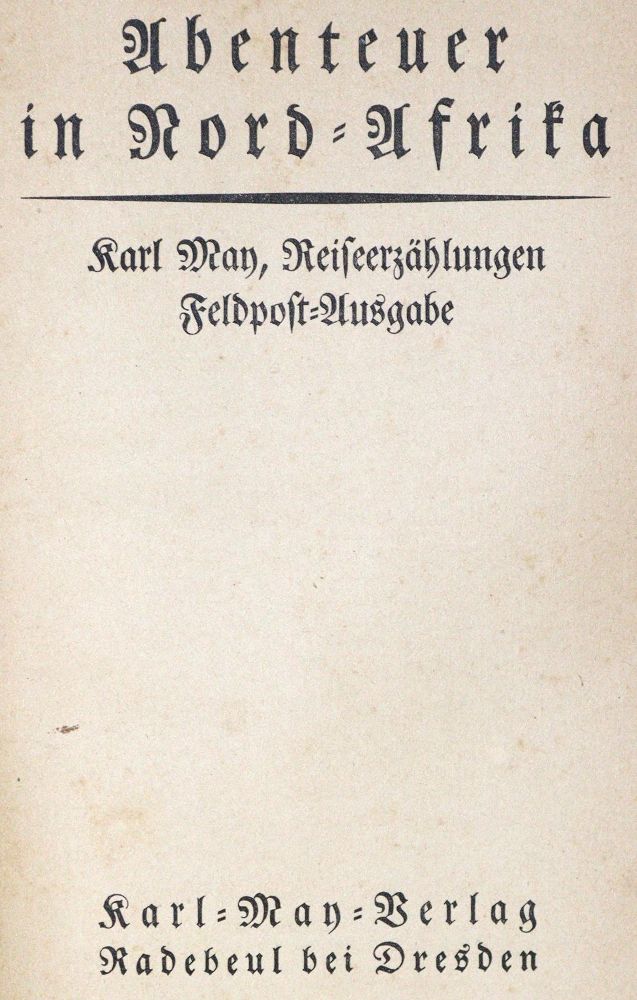 Große Abbildung Nr.1: 129-1001 May,K.: (Literatur und illustrierte Bücher bis 19.Jahrhundert)