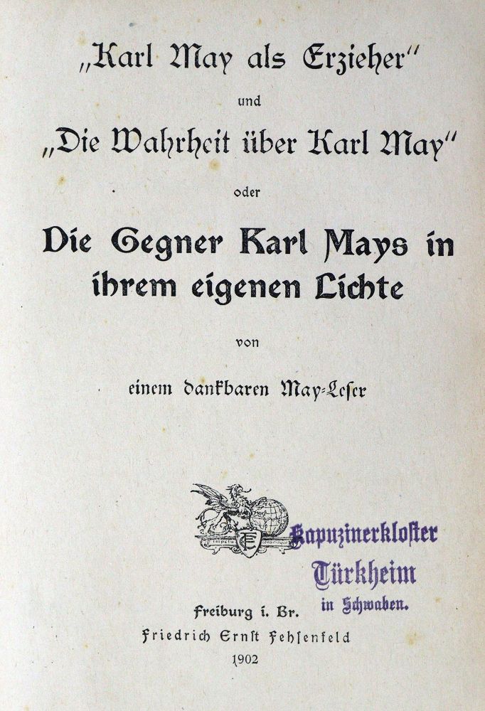Große Abbildung Nr.1: 129-1018 (May,K.).: (Literatur und illustrierte Bücher bis 19.Jahrhundert)