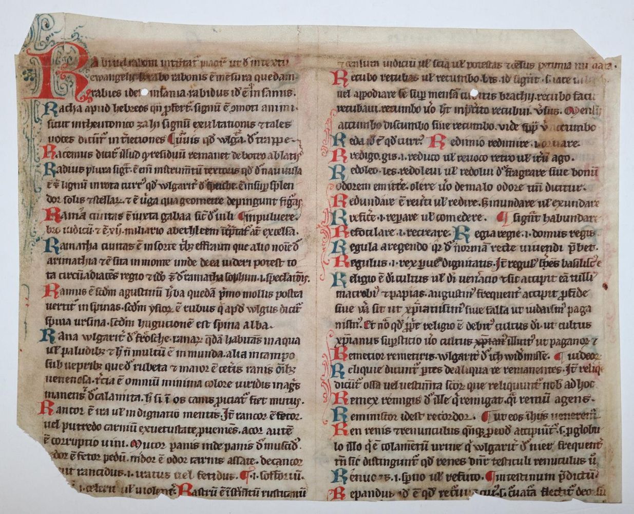 Große Abbildung Nr.1: 129-103 Vokabular.: (Handschriften, Einbandmakulatur)