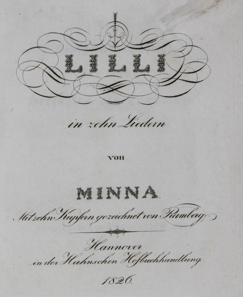 Große Abbildung Nr.1: 129-1035 Minna (d.i. M.Witte).: (Literatur und illustrierte Bücher bis 19.Jahrhundert)