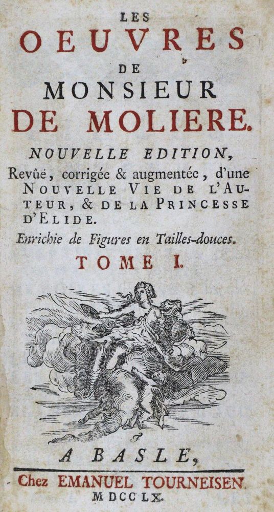 Große Abbildung Nr.1: 129-1036 Moliere (d.i. J.B.Poquelin).: (Literatur und illustrierte Bücher bis 19.Jahrhundert)