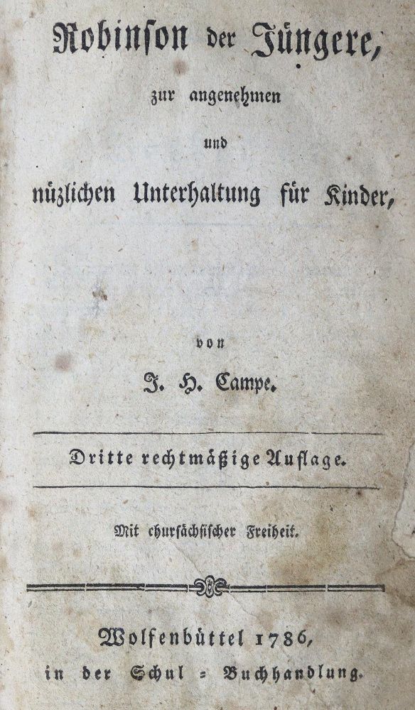 Große Abbildung Nr.1: 129-1065 Campe,J.H.: (Robinsonaden)
