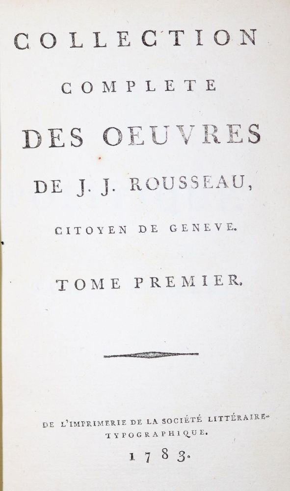 Große Abbildung Nr.1: 129-1068 Rousseau,J.J.: (Literatur und illustrierte Bücher bis 19.Jahrhundert)