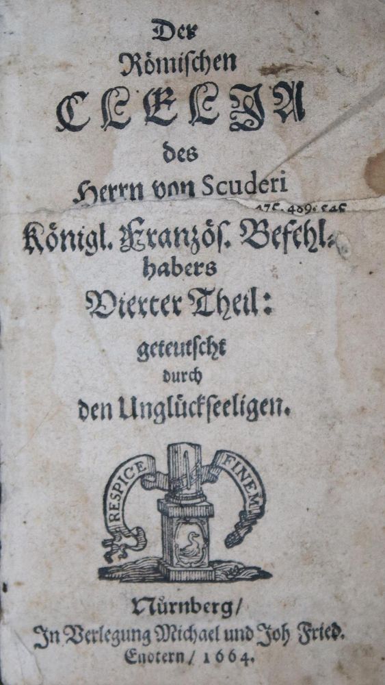 Große Abbildung Nr.1: 129-1080 Scudery,(M.de.).: (Literatur und illustrierte Bücher bis 19.Jahrhundert)