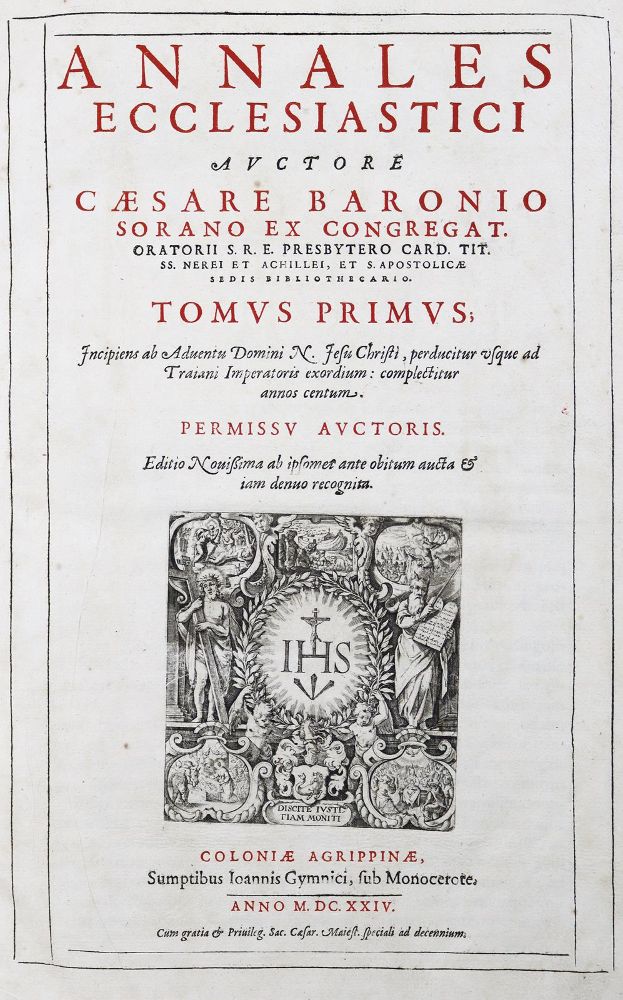 Große Abbildung Nr.2: 129-11 Baronio,C.: (Alte Drucke, Handschriften und Theologie)