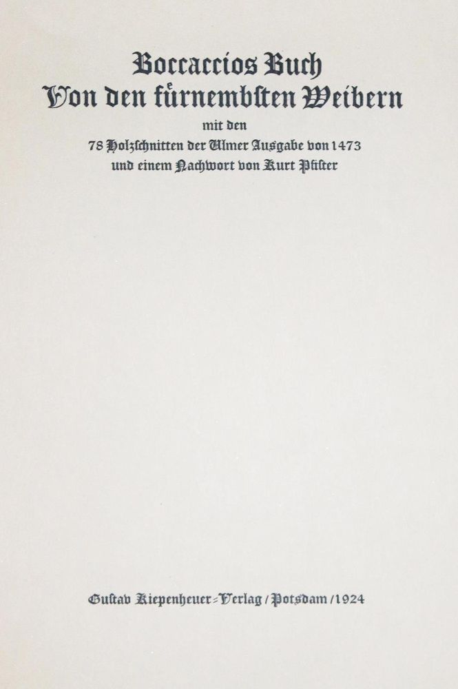 Große Abbildung Nr.2: 129-1129 Boccaccio,G.: (Literatur und illustrierte Bücher 20.Jahrhundert - Alte Literatur in modernen Ausgaben)