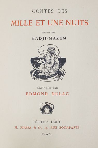 Große Abbildung Nr.1: 129-1145 Contes des mille et une nuits.: (Dulac)