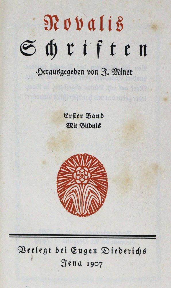Große Abbildung Nr.1: 129-1153 Novalis (d.i. F.v.Hardenberg).: (Einband)