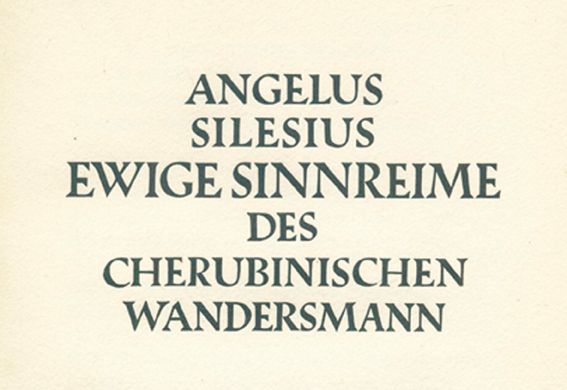 Große Abbildung Nr.1: 129-1160 Angelus Silesius: (Ernst-Ludwig-Presse)