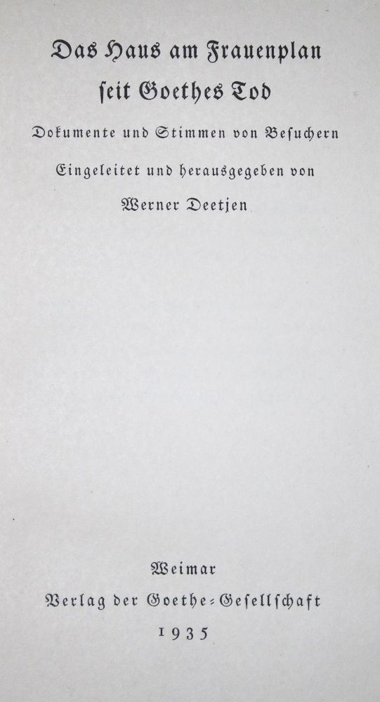 Große Abbildung Nr.1: 129-1178 Goethe,J.W.v.: (Literatur und illustrierte Bücher 20.Jahrhundert - Alte Literatur in modernen Ausgaben)