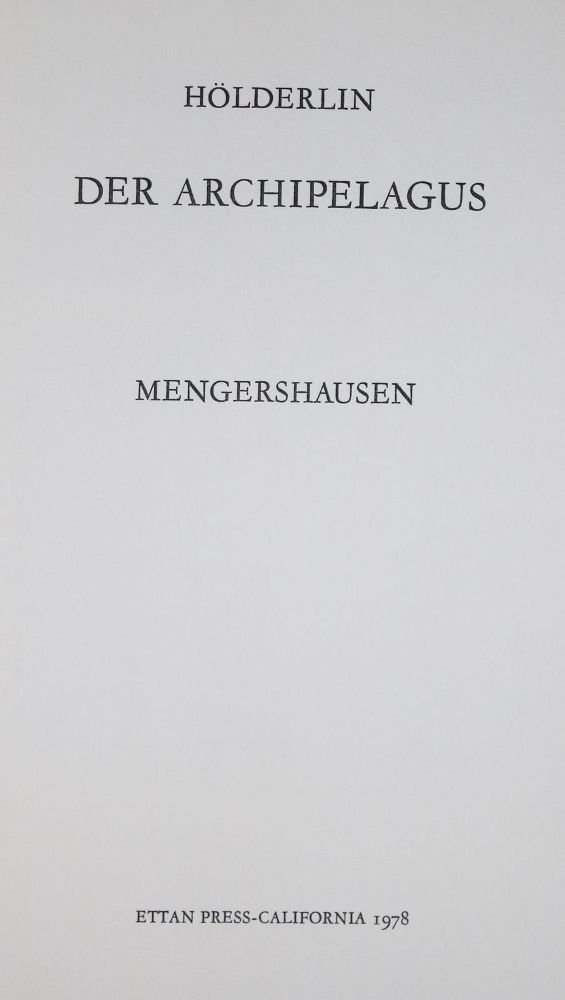 Große Abbildung Nr.2: 129-1201 Hölderlin,F.: (Literatur und illustrierte Bücher 20.Jahrhundert - Alte Literatur in modernen Ausgaben)