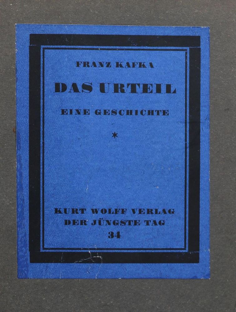 Große Abbildung Nr.1: 129-1220 Kafka,F.: (Literatur und illustrierte Bücher 20.Jahrhundert - Alte Literatur in modernen Ausgaben)